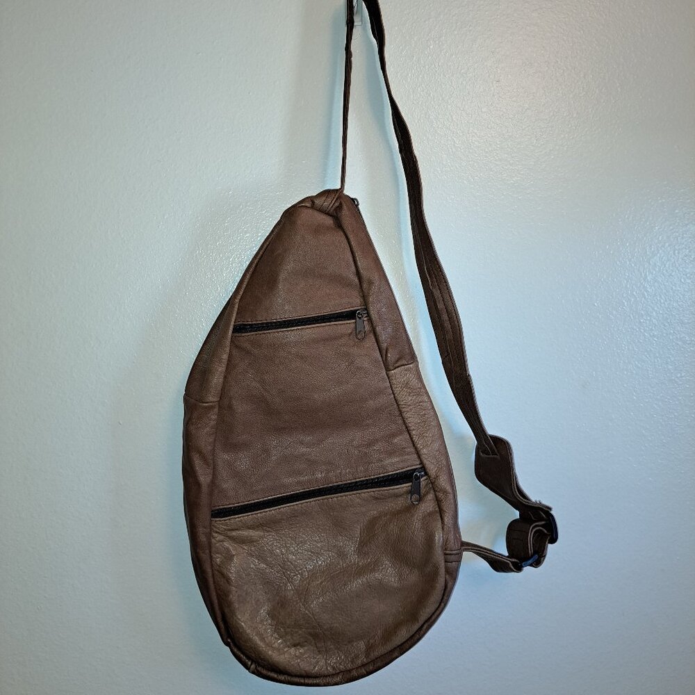 Genuine Leather Made in Mexico Crossbody/Shoulder Bag W/Pockets&Adjustable Strap - Picture 1 of 11
